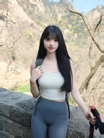 图片[9]-爱爬山的瑜伽裤MM，太甜美了！~-多丫图库