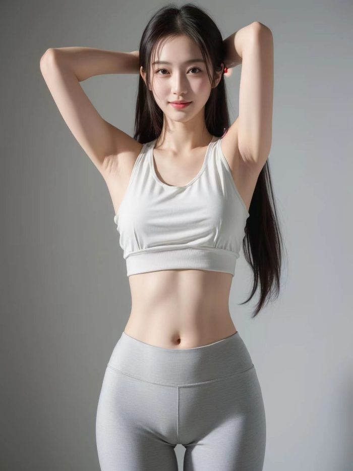 AI瑜伽裤清纯妹子系列图-多丫图库
